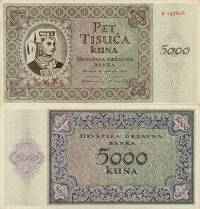 *5000 kuna Chorvátsko 1943, P14 VF - Kliknutím na obrázok zatvorte -